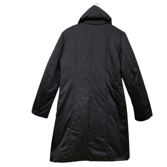 Dana Buchman Softshell Long Jacket Womens Small Black Snap Lined Long Sleeve - Picture 4 of 12